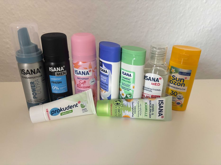 Zestaw podróżny 8w1 – mini kosmetyki z Niemiec – bagaż podręczny