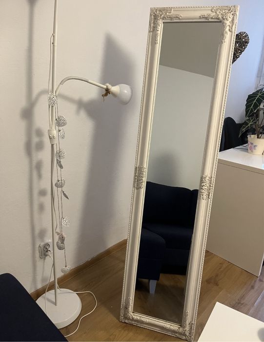 Lustro Norborg białe 160x40