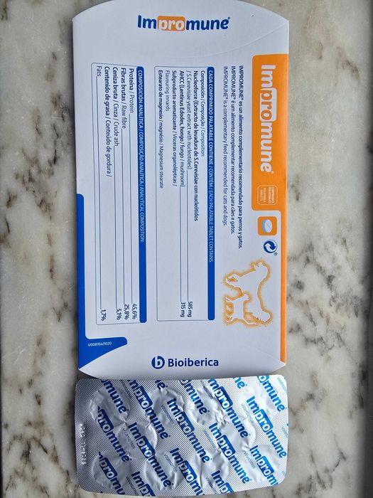 Impromune Bioiberica — suplemento cão e gato — packs de 10 comprimidos