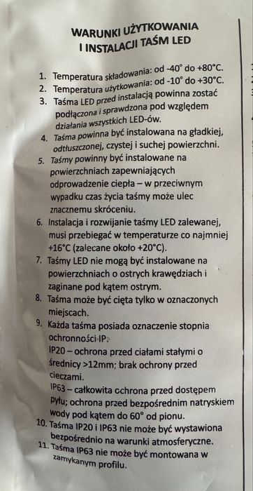 Taśma led 24 v  Nextec 3000K