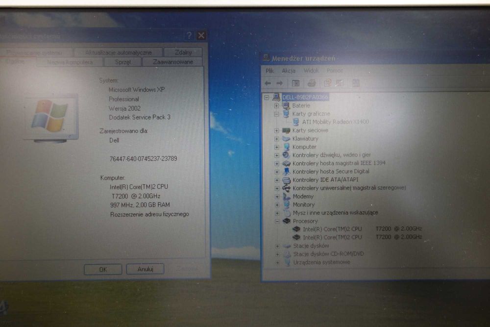 Laptop Używany DELL Inspiron 17,3" INTEL 2X 2GB 160HDD WIN XP GW FV