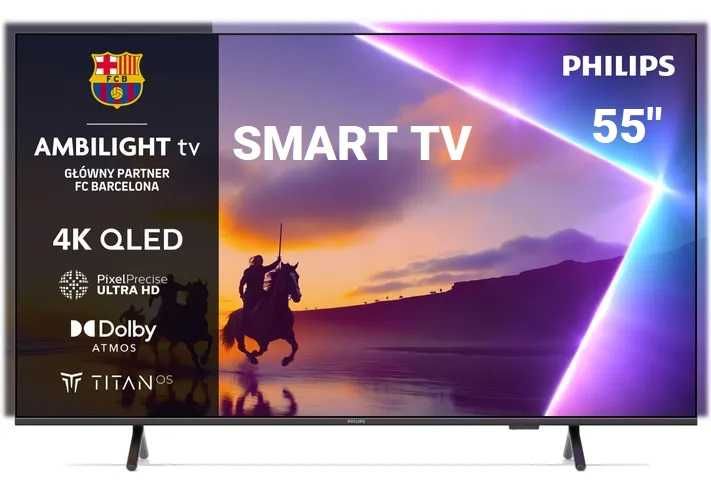 Telewizor QLED Philips 55PUS8400/12 4K UHD Smart TV Ambilight x 3
