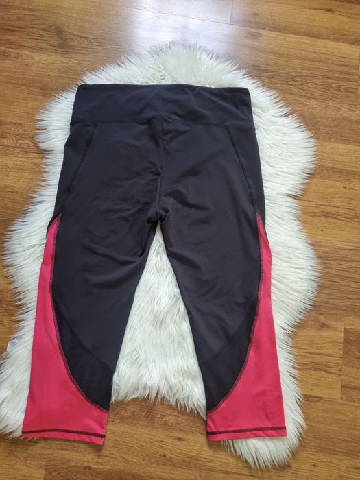 Getry damskie sportowe 48/ 50 czarno różowe 3/4