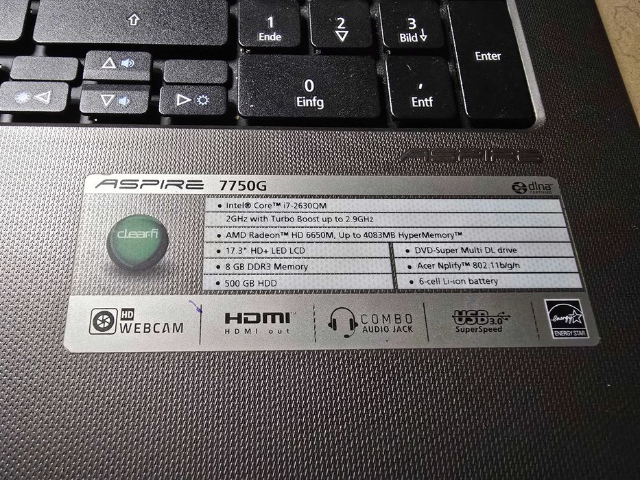 Laptop Acer Aspire 7750G