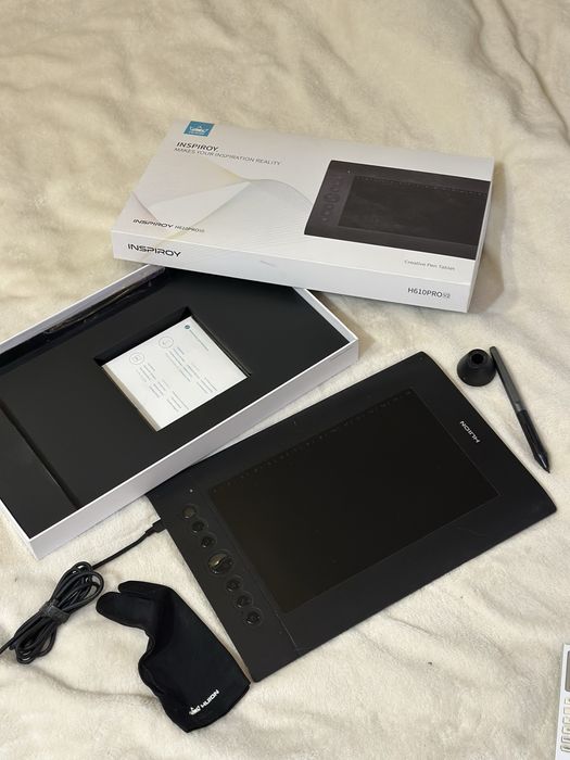 Графічний планшет Huion Inspiroy H610 Pro V2 — повний комплект з коробкою