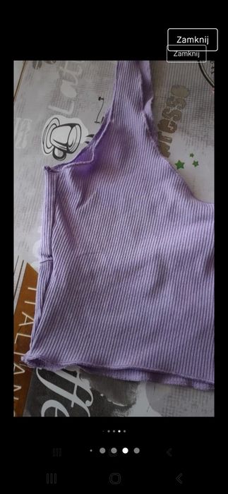 Crop top w prążki rozmiar S firmy Shein