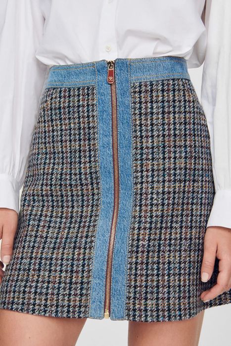 Твидовая юбка Sandro Maje