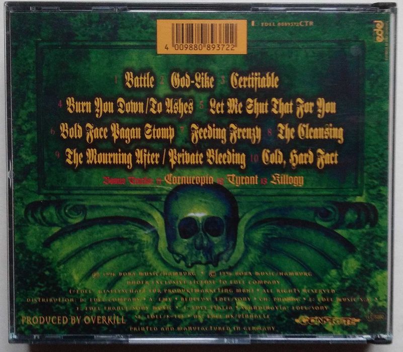 Overkill ‎– The Killing Kind  CD Фірмовий  Limited Edition