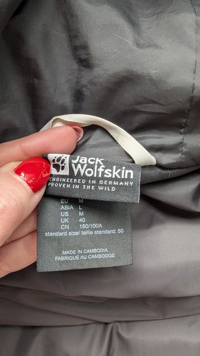 Довгий пуховик jack wolfskin, напівпальто, пух