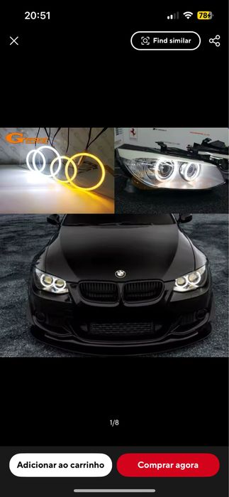 Peça de Tunning para faróis BMW