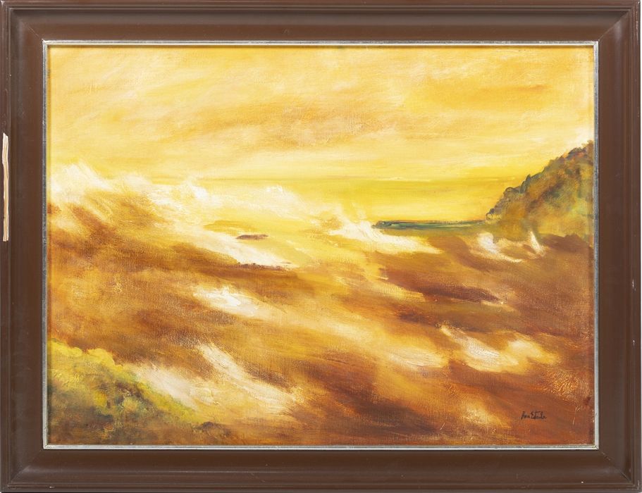 Pintura - Ana Estrela (século XX) - Marinha (assinada)