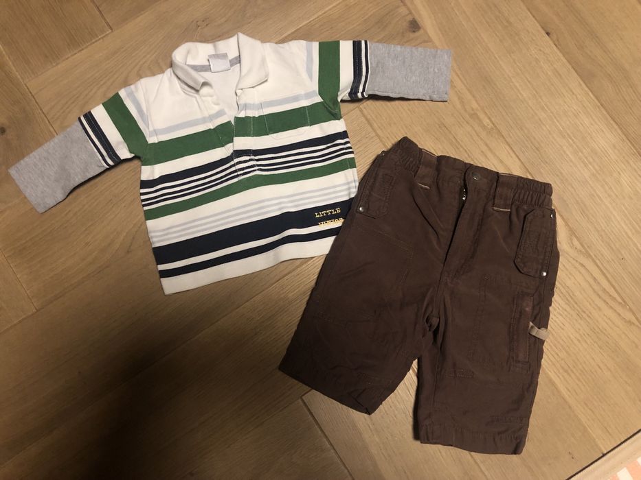 Zestaw komplet elegancki dla chłopca święta lindex koszula polo spodni