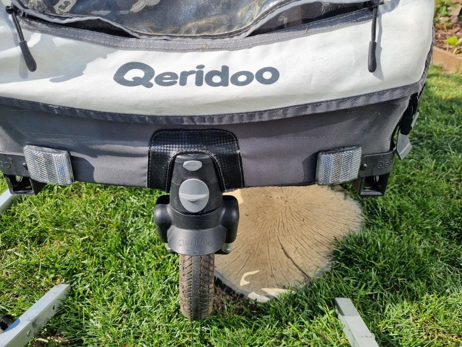 Przyczepka rowerowa , z kołem do biegania i kolem spacerowym Qeridoo