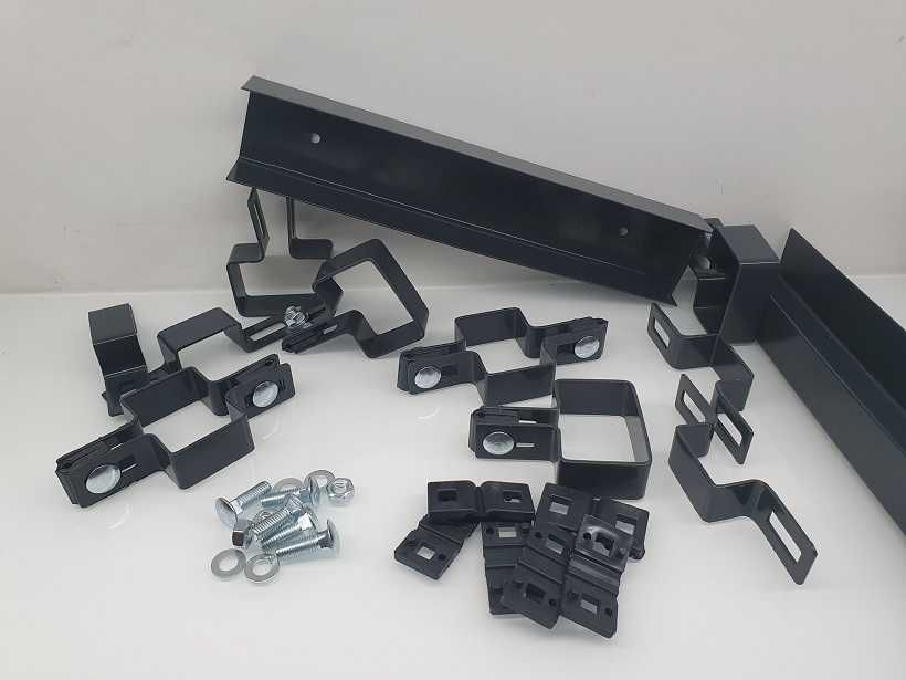 Obejmy początkowe narożne przelotowe fi4 fi5 do ogrodzeń panelowych 3d