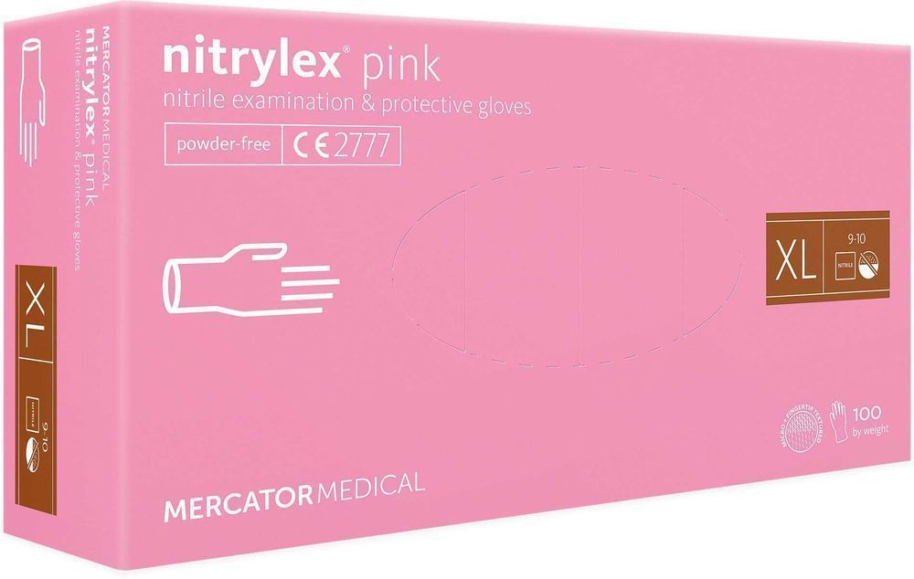 Rękawice Nitrylowe 100 Szt. 10-Xl Nitrylex Pink - 10 Szt.