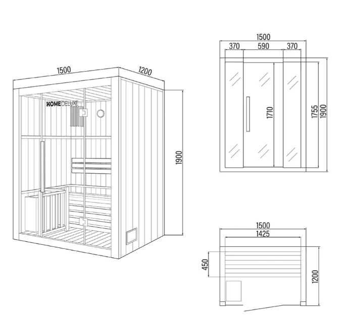 Sauna zewnetrzna ogrodowa fińska sucha SZKLANA HARVIA 3os 230V nowa