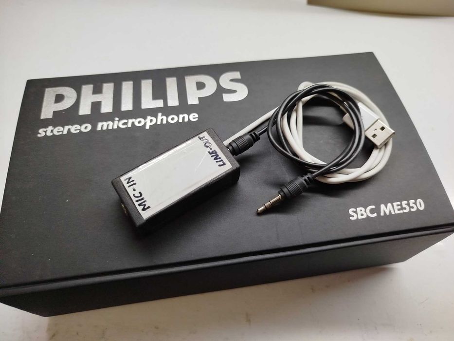 Microfone Stereo PHILIPS SBC ME550 Completo no Estojo Original