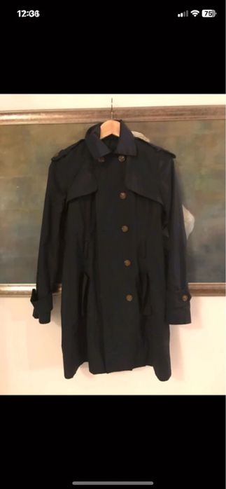 Mango plaszcz wiosenny tencz granatowy XS