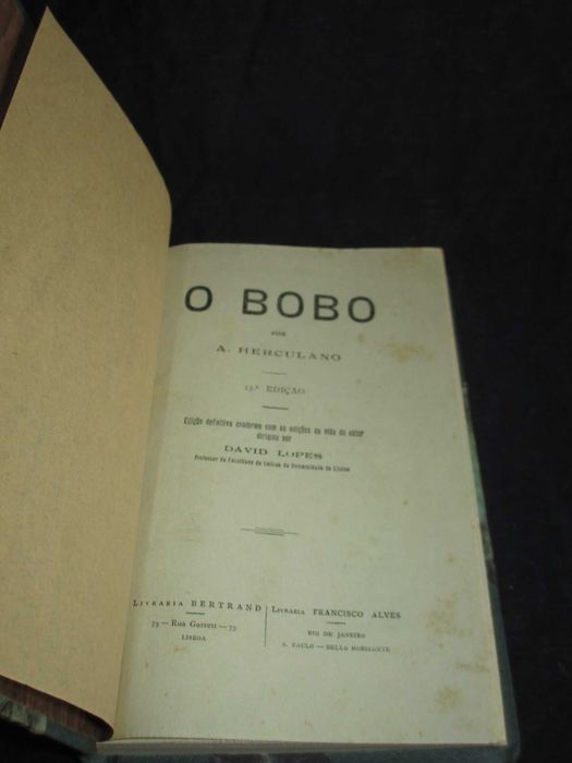 Livro O Bobo Alexandre Herculano 13ª edição