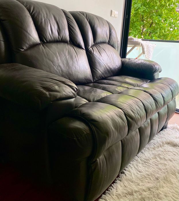 Sofá vintage em pele