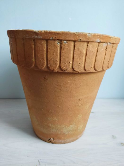 Stara donica gliniana ceramiczna fi 28 cm