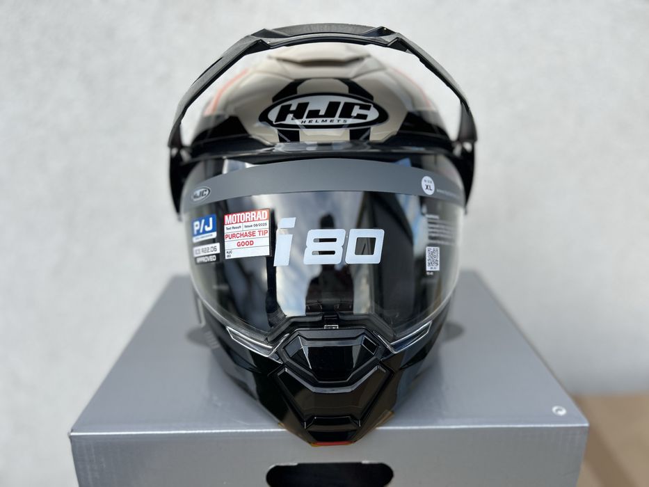 Kask motocyklowy szczekowy adventure HJC i80 Velly rozmiar XL, Blenda!