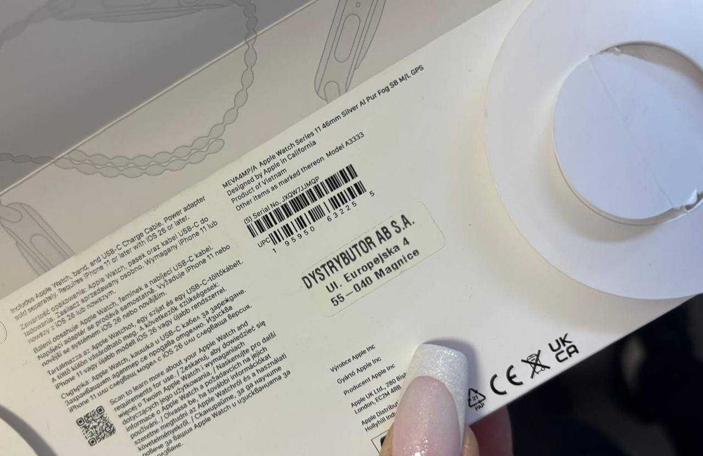 Apple Watch Series 11 | Silver | 46mm | IGŁA | 10MSC GW |Teleakcesoria