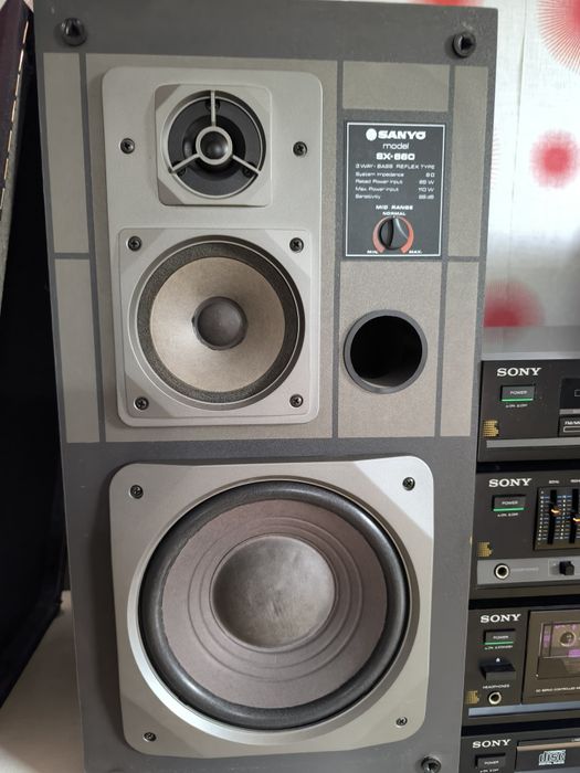 Zestaw audio SONY+ kolumny Sanyo