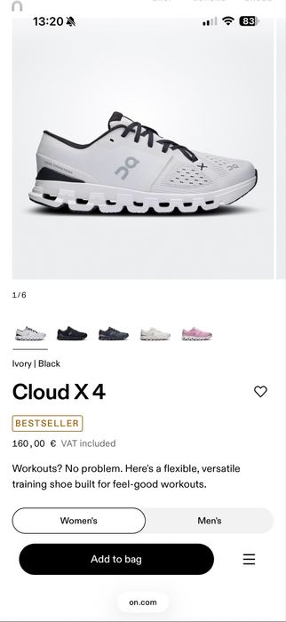 Кросівки On Cloud X 4 жіночі