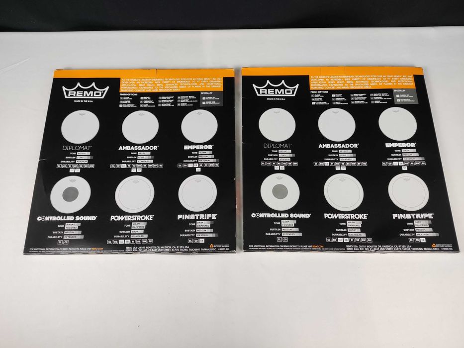 2 x Peles Remo Vintage Emperor Coated 14" NOVO