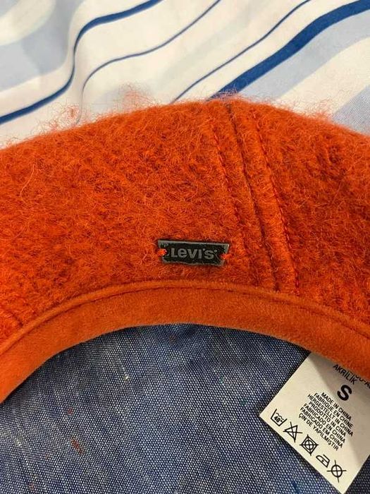 Levi's Wełniany Pomarańczowy Beret