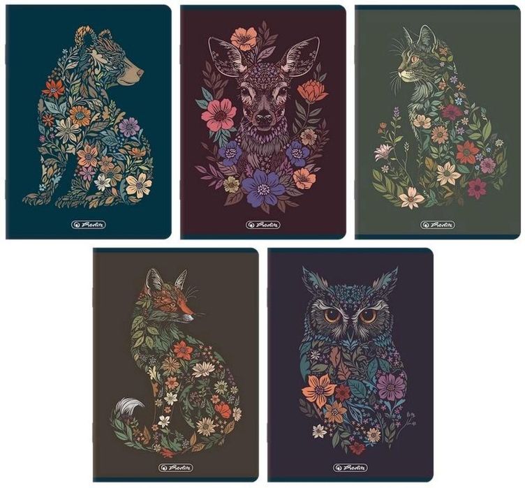 Zeszyt A5/60K linia Florimals (10szt) HERLITZ HERLITZ folia,210x150 mm