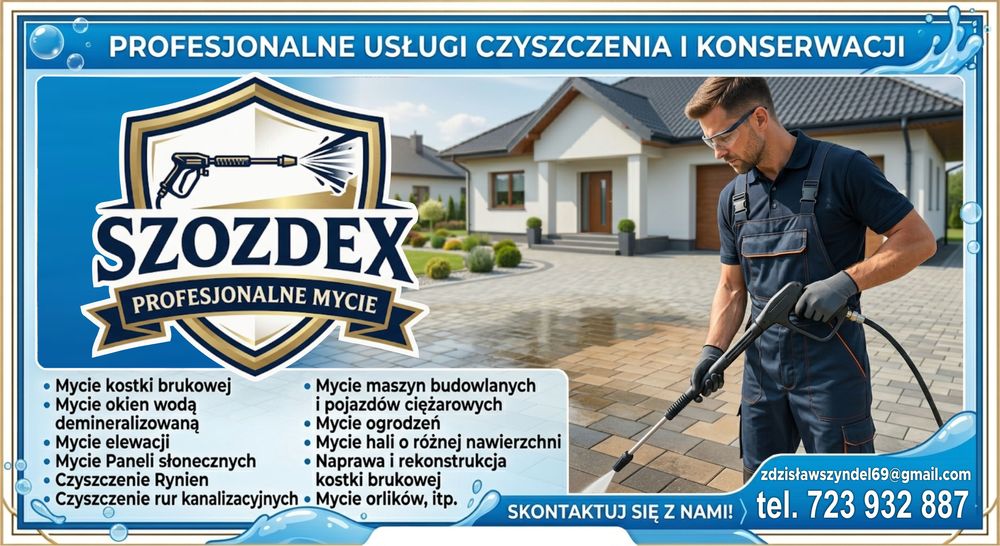 Czyszczenie kostki brukowej ,elewacji i dachow