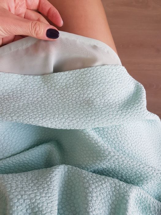 Sukienka Mohito XS 34 Turkus na wesele z siateczką elegancka