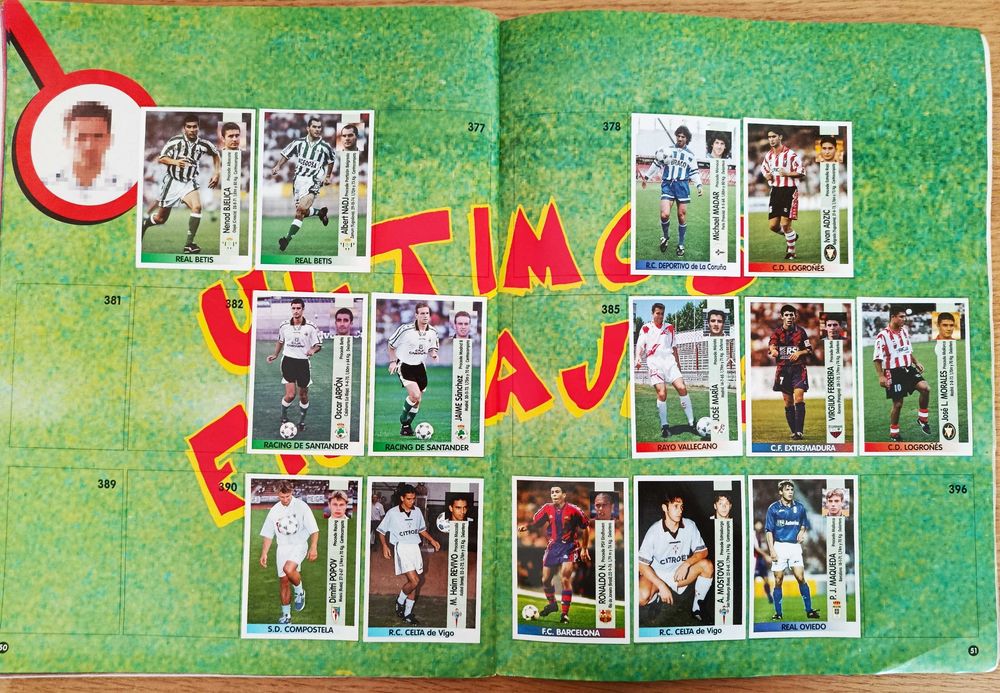 Caderneta cromos Panini 96-97 La Liga - Espanha