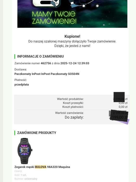 Bulova Maquina 2 98A320 Automat – gwarancja, Ideał, full set !!Zamiana!  MEGA Cena tylko do Niedzieli !!!