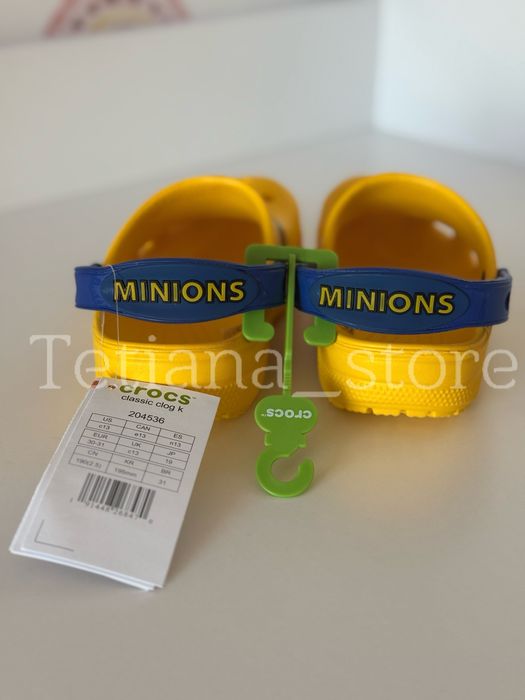 Crocs Classic I AM Minions крокси для хлопчика жовті міньйони нікчемний я C8 C9 C10 C11 C12 C13 J1 J2 J3