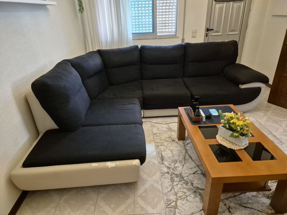 Sofa de canto com apoio