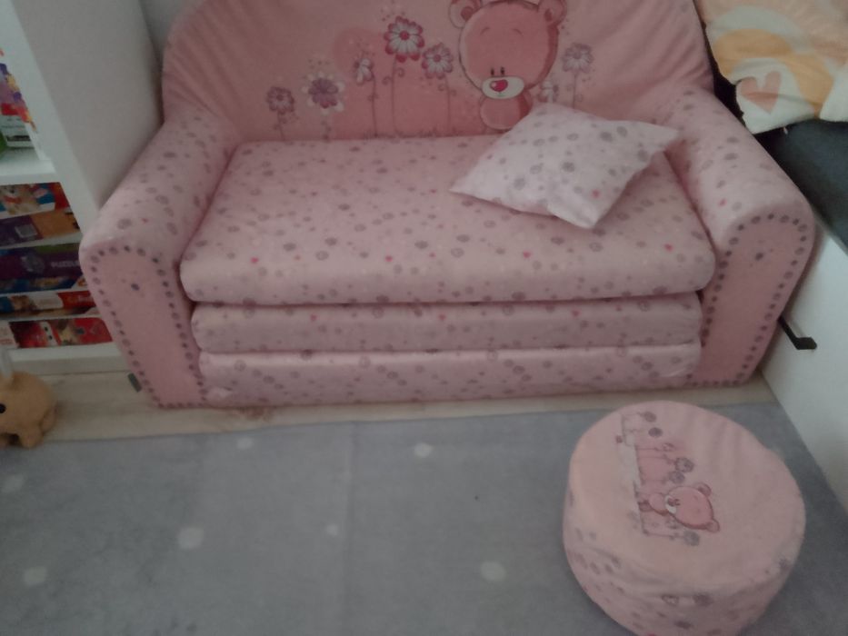 Sofa  dziecięca różowa