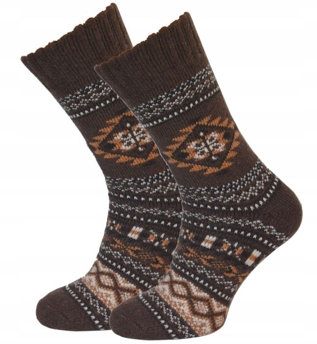 Ciepłe skarpety z wełny alpaki rozmiar 43-46