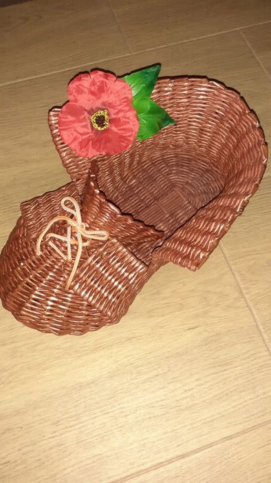 Башмак плетёный интерьерный