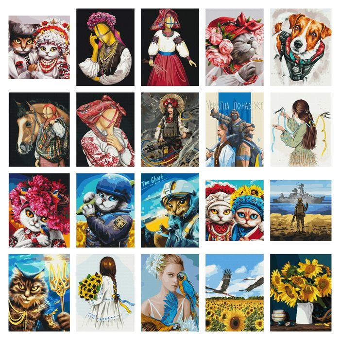 Картини патріотичні за номерами 50×40.