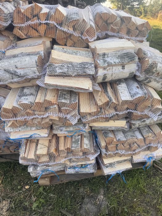 Drewno spakowane w workach