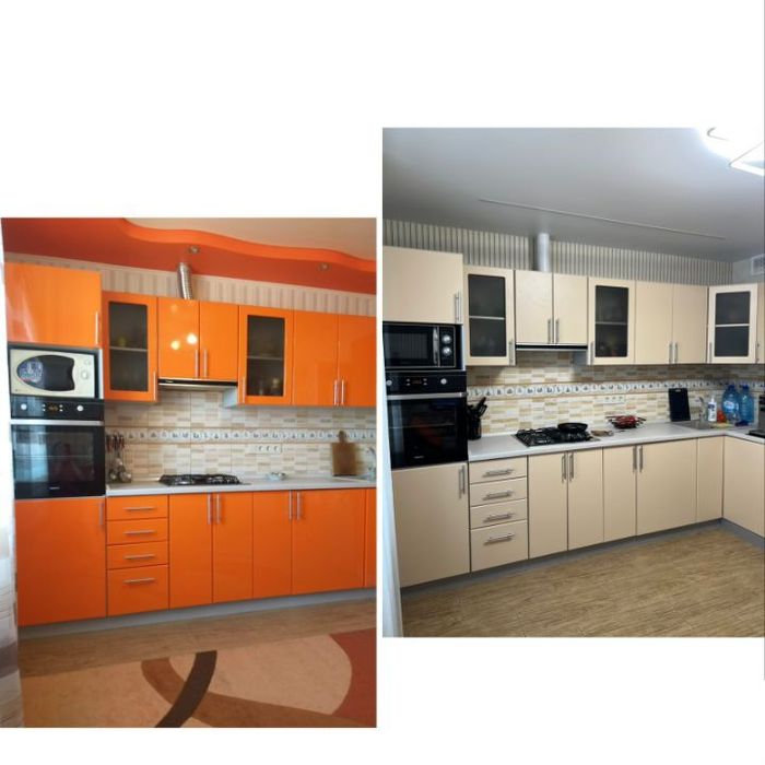 МДФ фарбування, покраска, Реставрація кухоних фасадів, пльонка, дверни