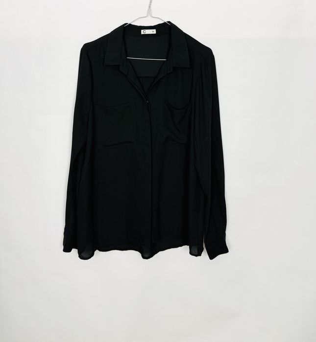 Czarna koszula z kieszeniami M 38 Cubus