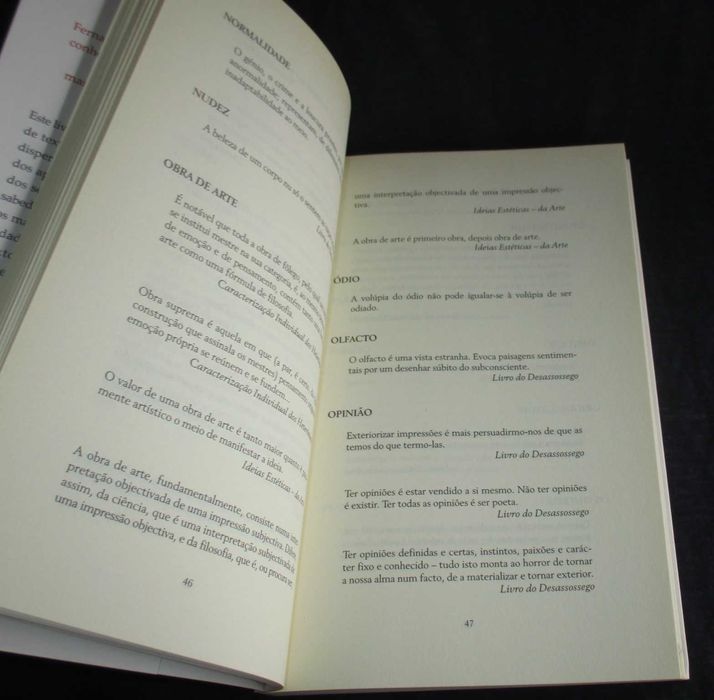 Livro Citações e Pensamentos de Fernando Pessoa