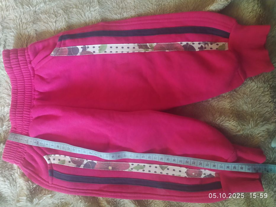 Утепленные штаны на девочку штани на флісі 80-86