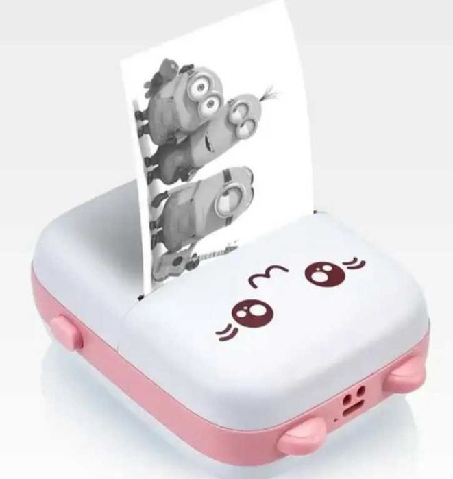 Портативний Міні принтер дитячий з папером  Бездротовий Bluetooth друк