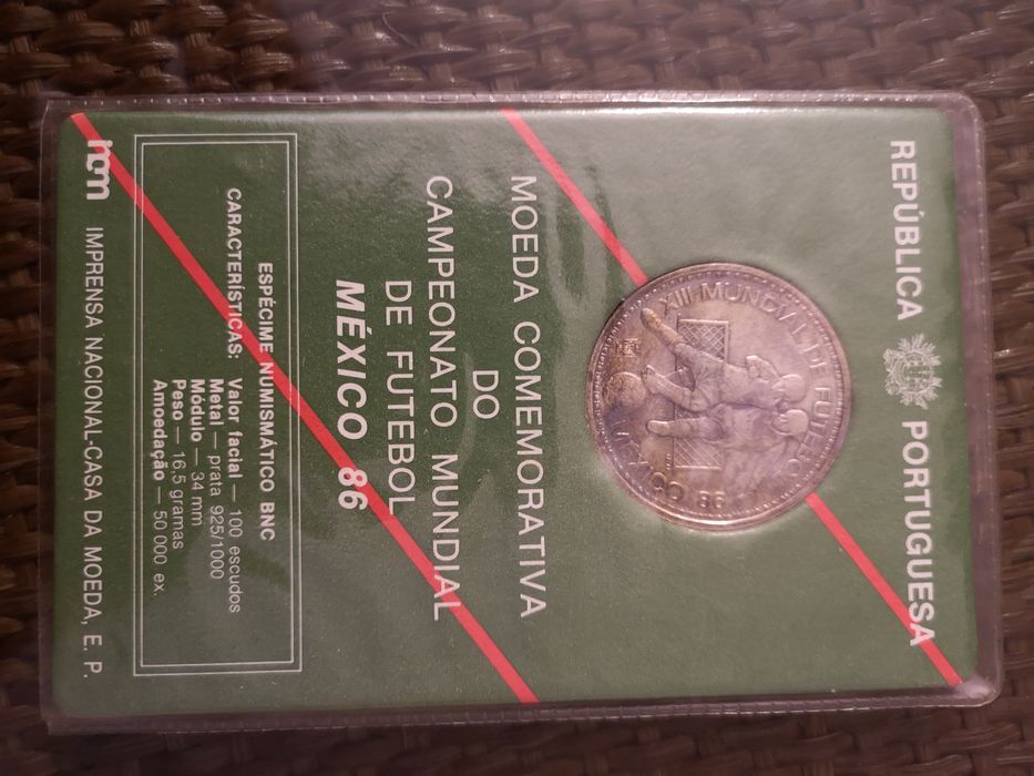 Moeda 100 Escudos comemorativa México 1986