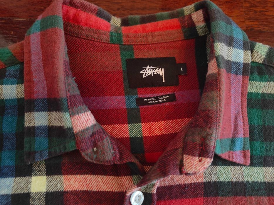 Stussy Camisa Xadrês flanela manga comprida L